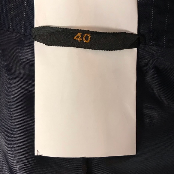 Haggar 3 piece pin stripe Men’s suit-jacket-40 pants 34x30 Dark navy-gray stripe - Picture 9 of 10